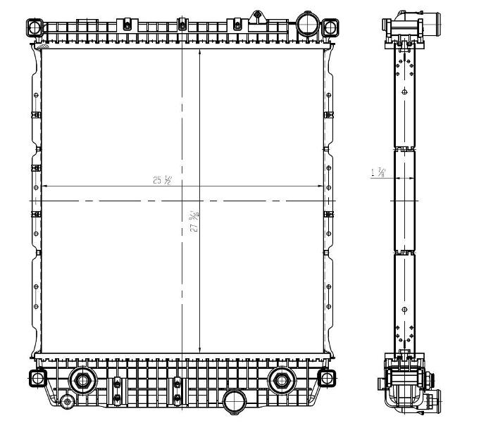 FREIGHTLINER M2 106 2018 & UP RADIATOR WITH LOW HP (NO FRAME) | Lynn ...